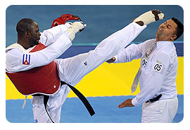 Angel Matos of Cuba shows poor sportsmanship in the Olympics