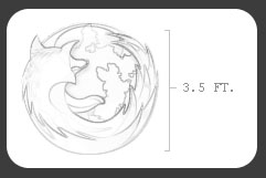 Ginormous Firefox Logo Sticker