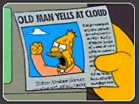 Abe Simpson yells at cloud
