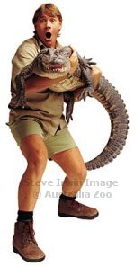 Steve Irwin Holding a croc