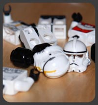 Disembodied Imperial trooper minifigs